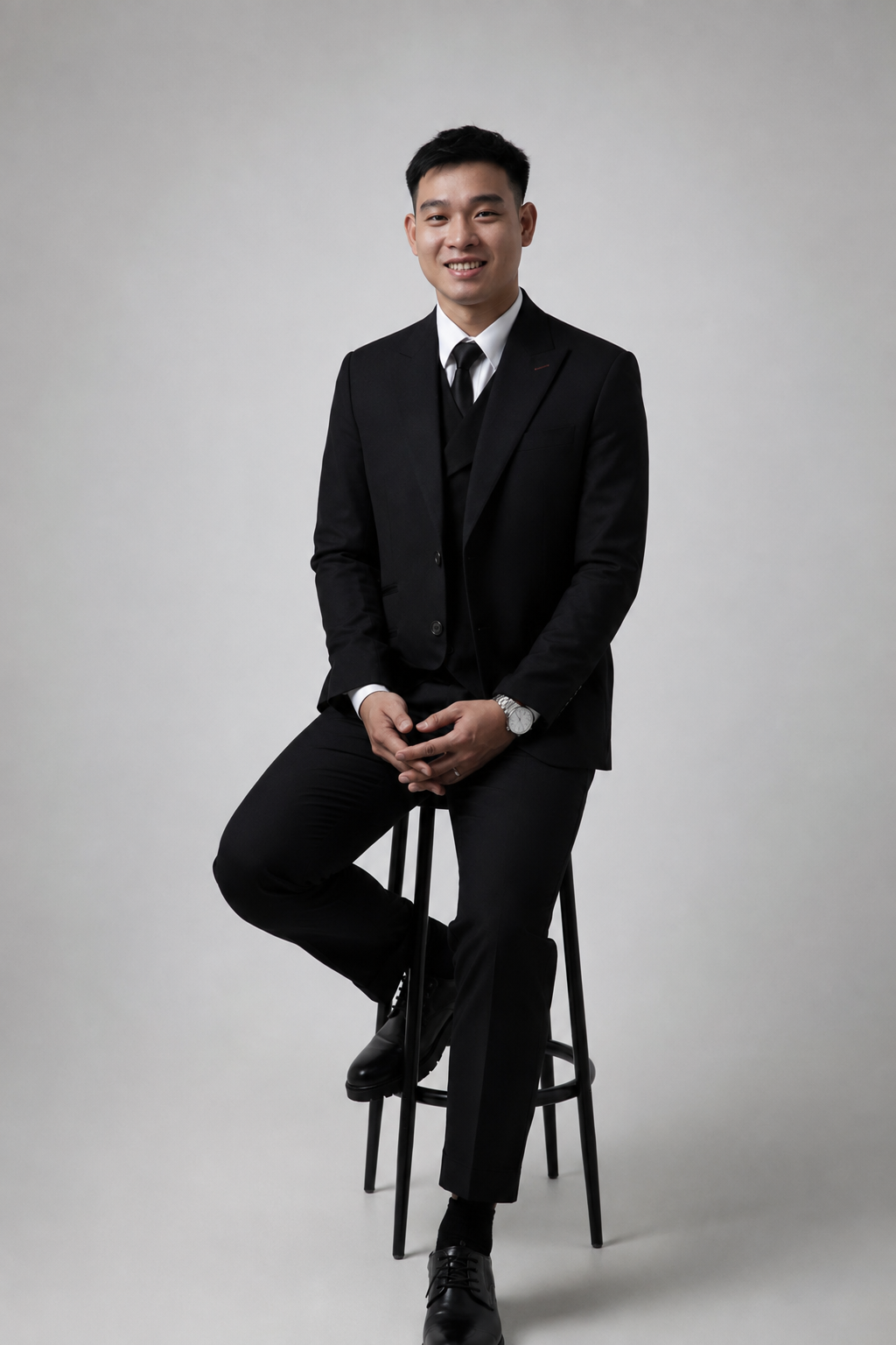 Classic Black Wedding Suit