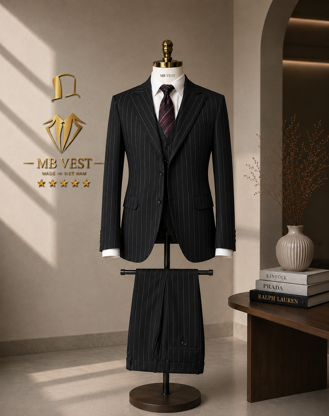 Suit Kẻ Sọc Đen